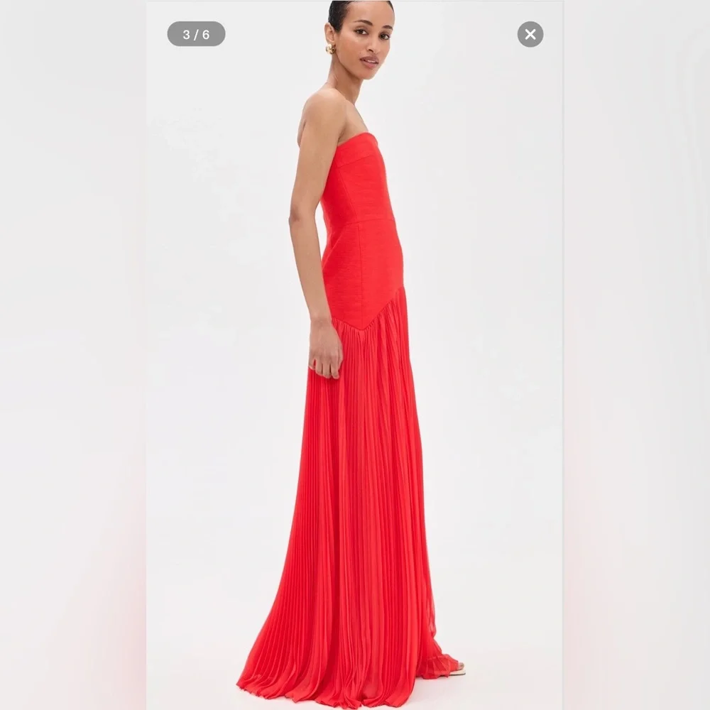 Alexis NWOT Sunniva Strapless Pleated Gown - Picture 10 of 15